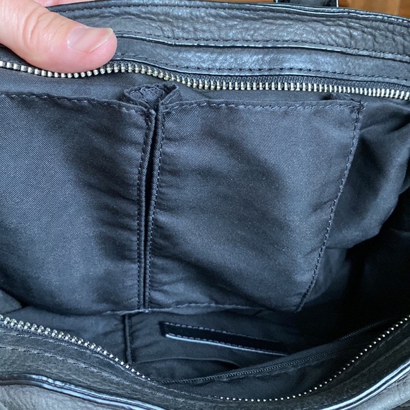 Rebecca Minkoff Regan Bag Black Nubuck Crossbody Satchel - Picture 11 of 11